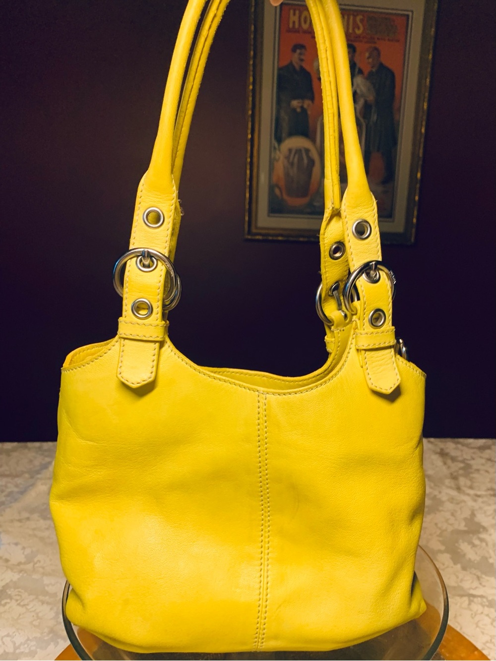 Prada Yellow Soft Leather Adjustable Shoulder Handbag Legitgrails COA paperwork. - Picture 4 of 11